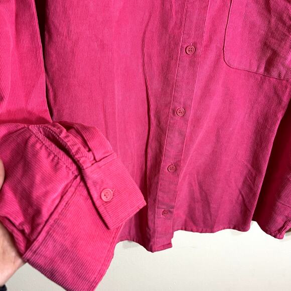 NWT Divided Pink Courderoy Button Up - Picture 2 of 5
